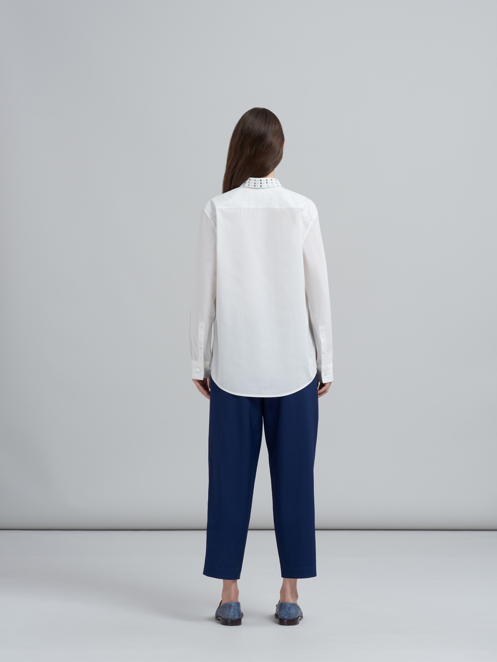 BLUE TROPICAL WOOL TROUSERS - 3
