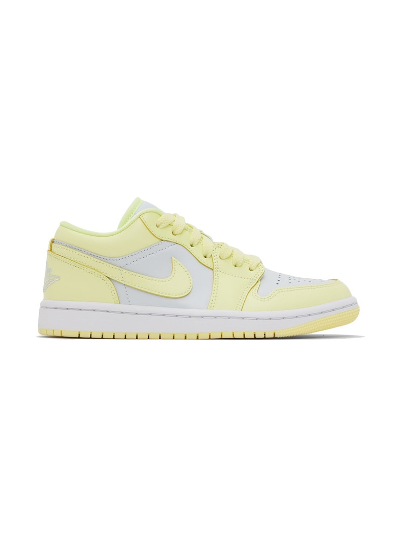 Yellow & White Air Jordan 1 Low Sneakers - 1