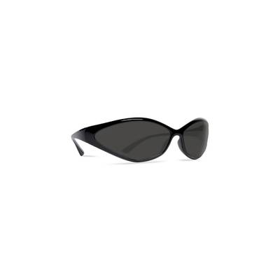 BALENCIAGA 90s Oval Sunglasses  in Black outlook