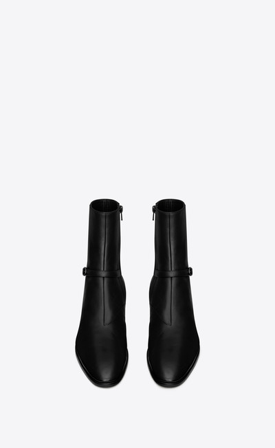 SAINT LAURENT vlad zipped boots in smooth leather outlook