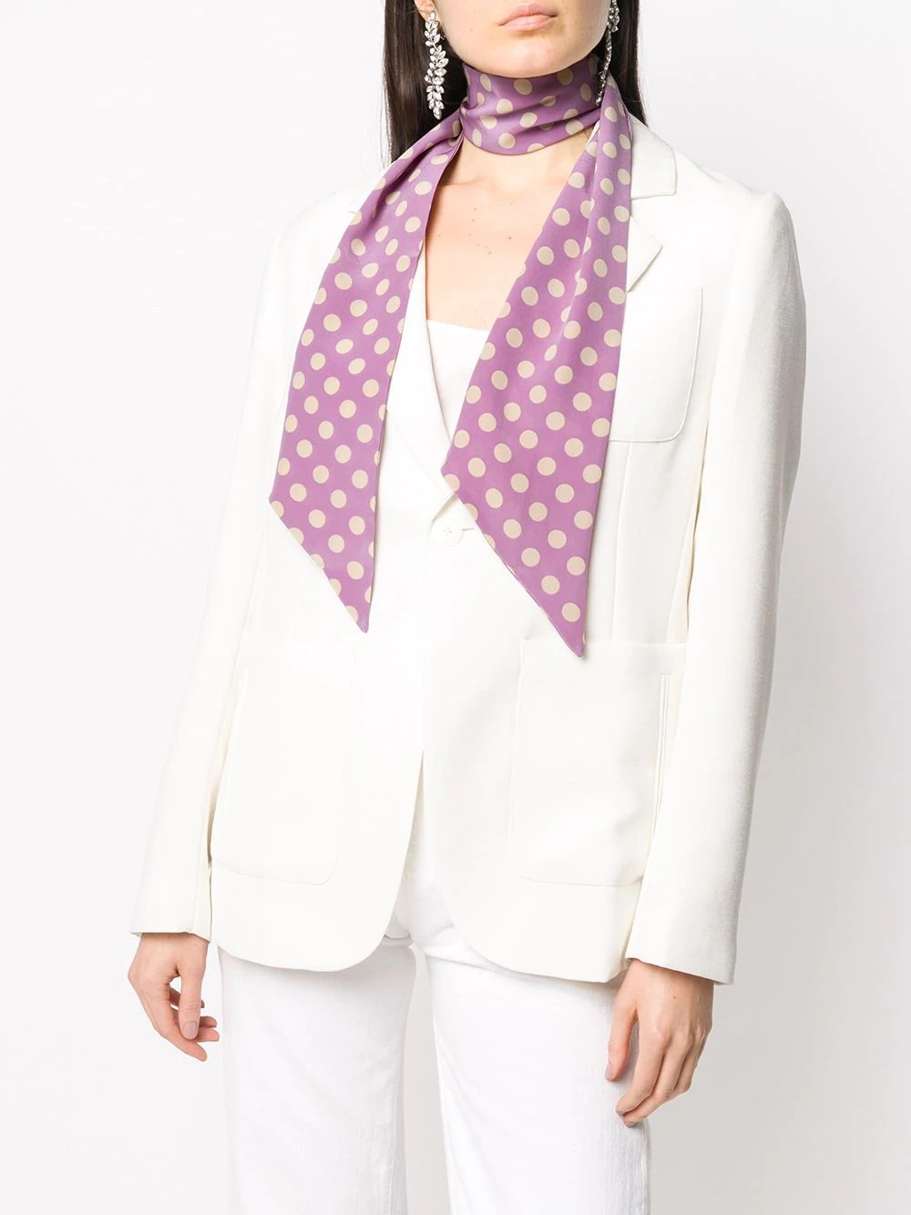 polka dot silk scarf - 2