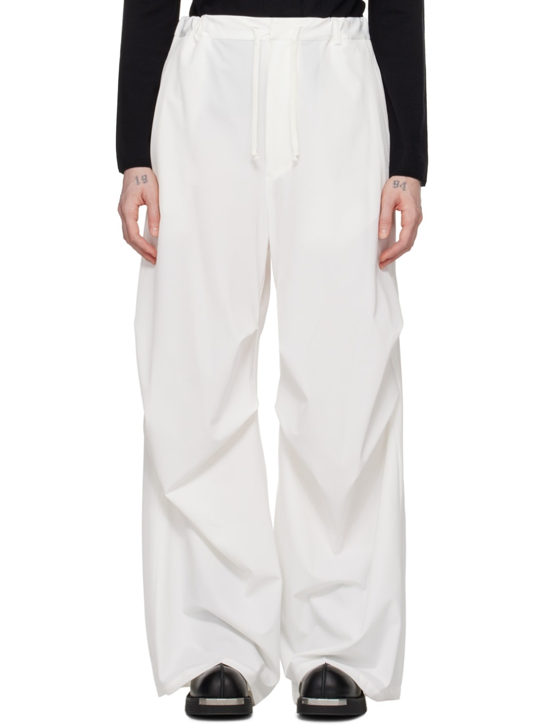 Off-White Drawstring Trousers - 1