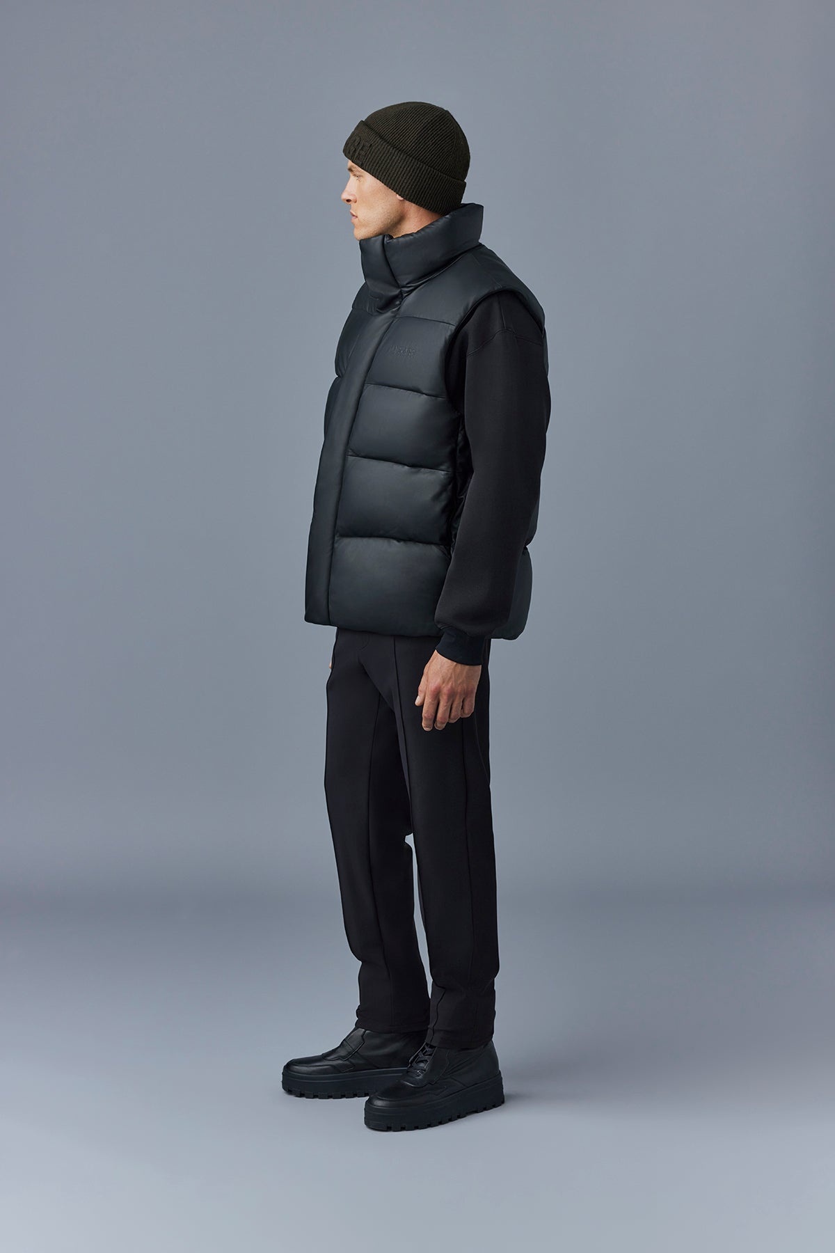 MACKAGE KELLAN-Z Quilted down puffer vest with stand collar