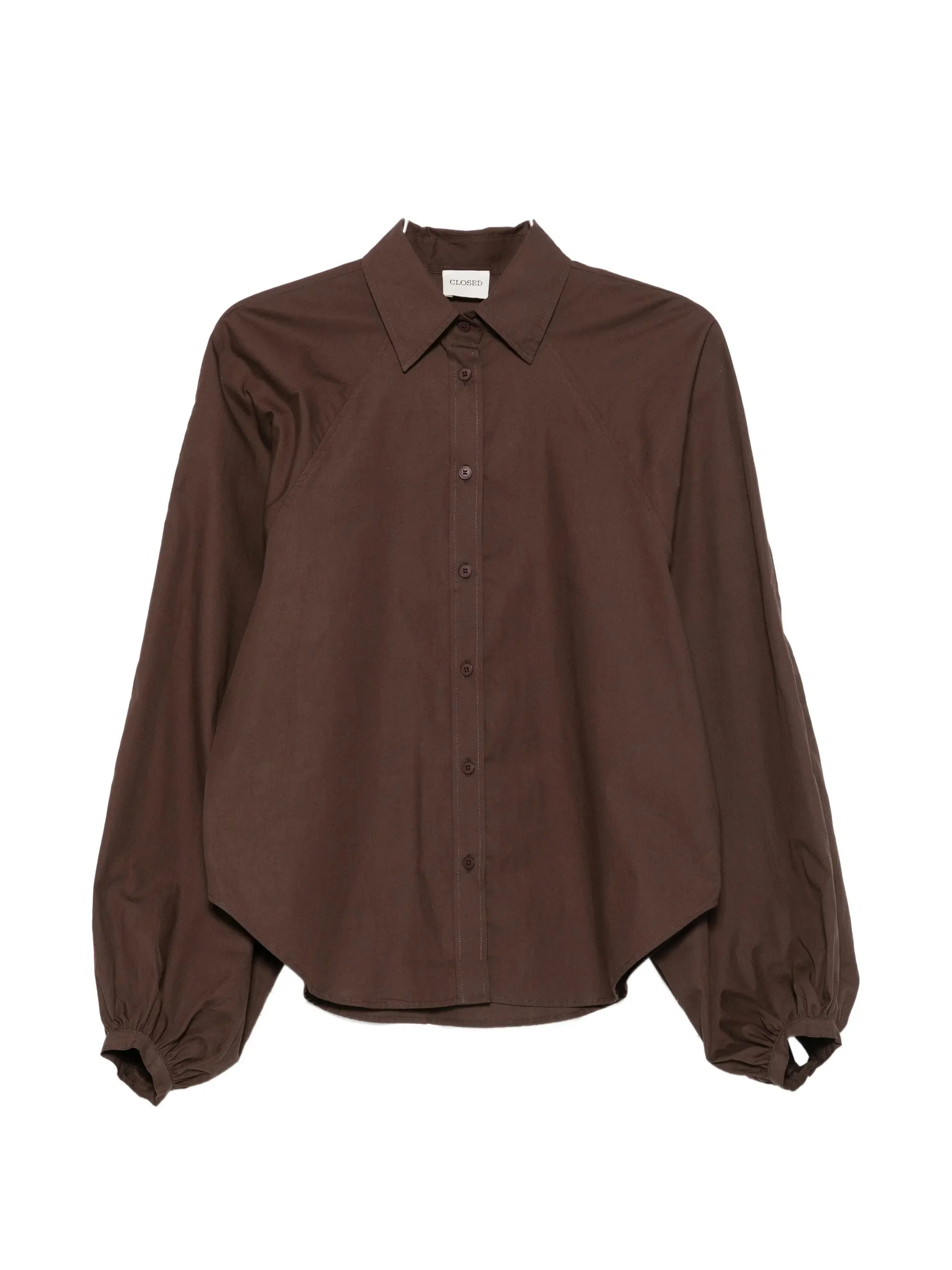 Closed Balloon-sleeve Shirt - 1