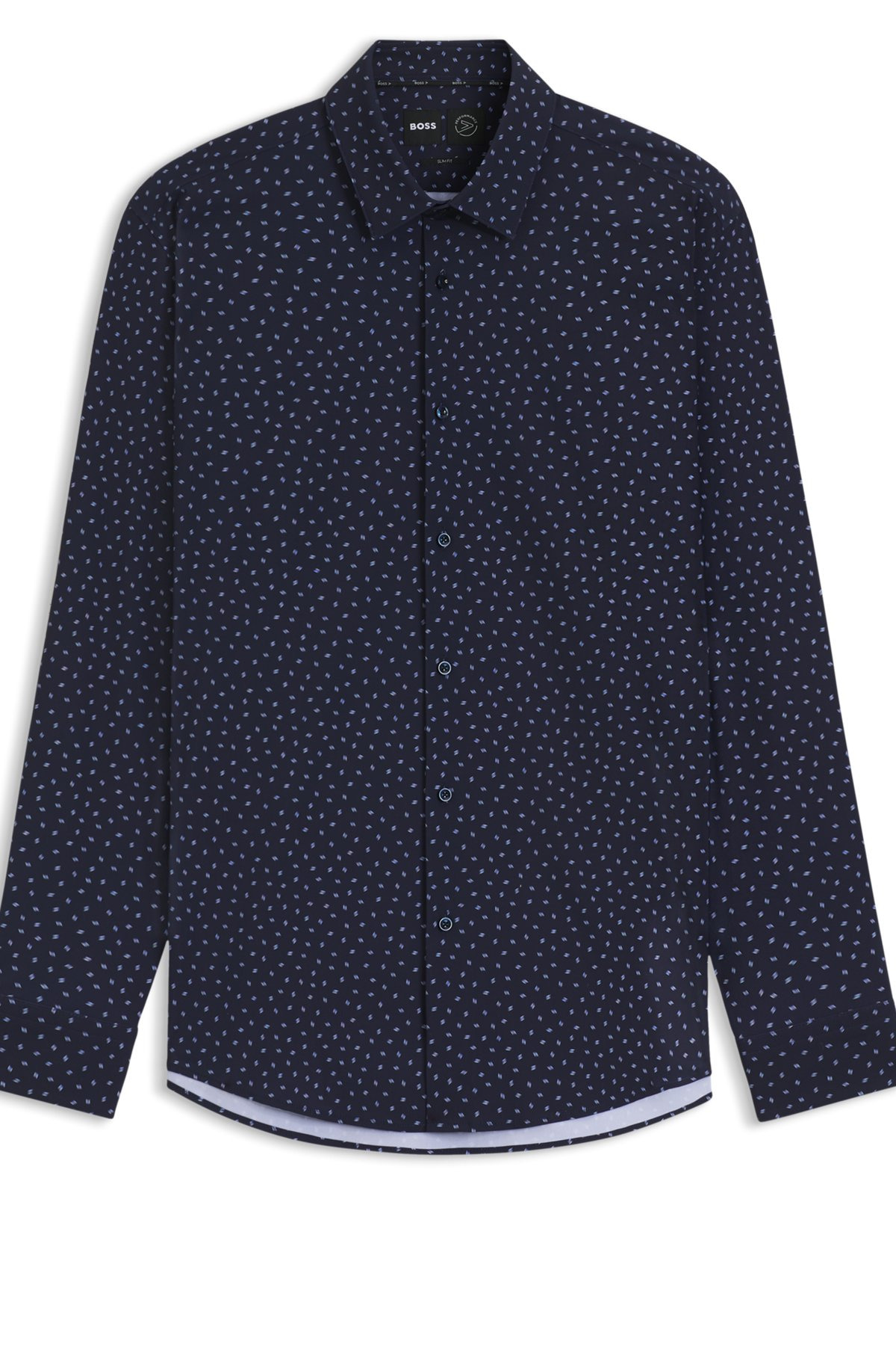 SLIM-FIT SHIRT IN PRINTED PERFORMANCE-STRETCH JERSEY - 1