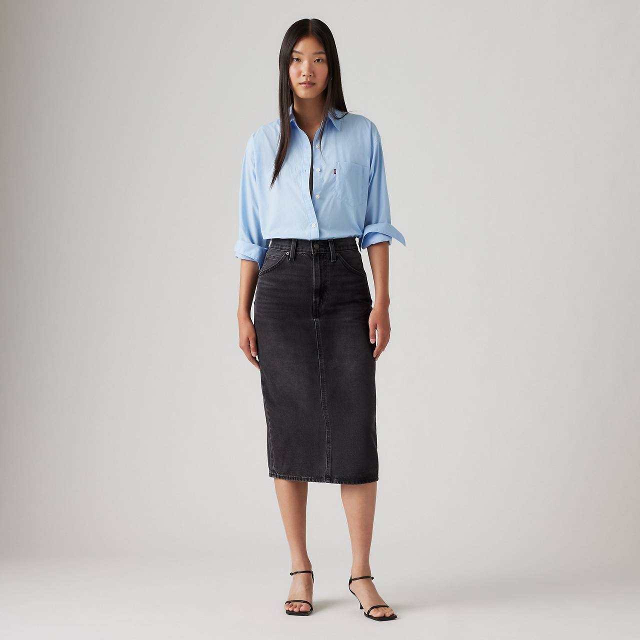 HIGH RISE SLIT SKIRT - 2