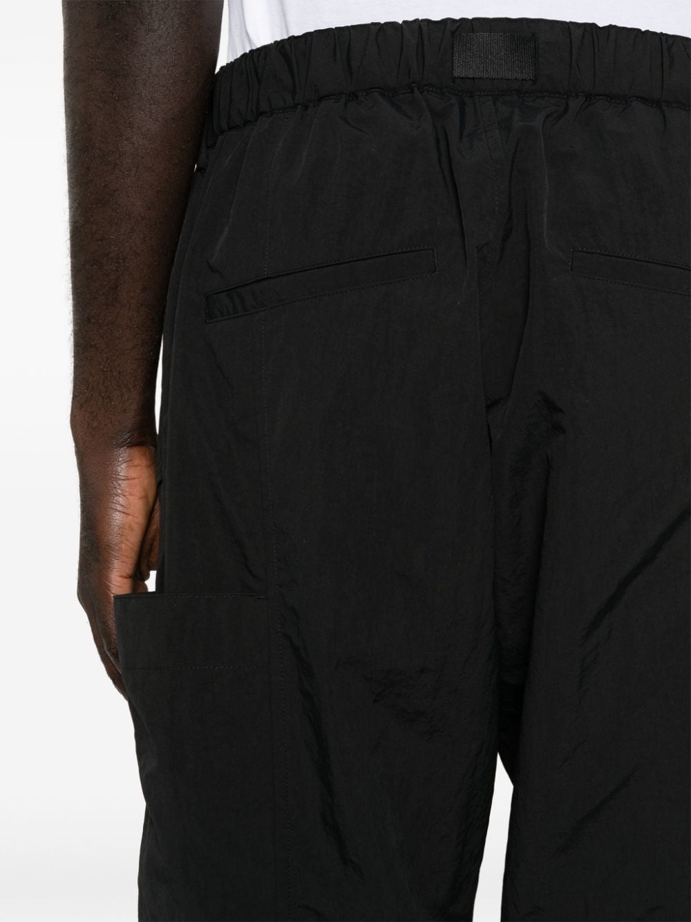 crinkled track pants - 6