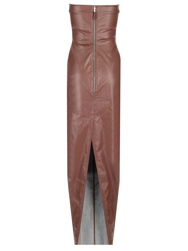 Rick Owens Long Bustier Dress Dresses Brown outlook