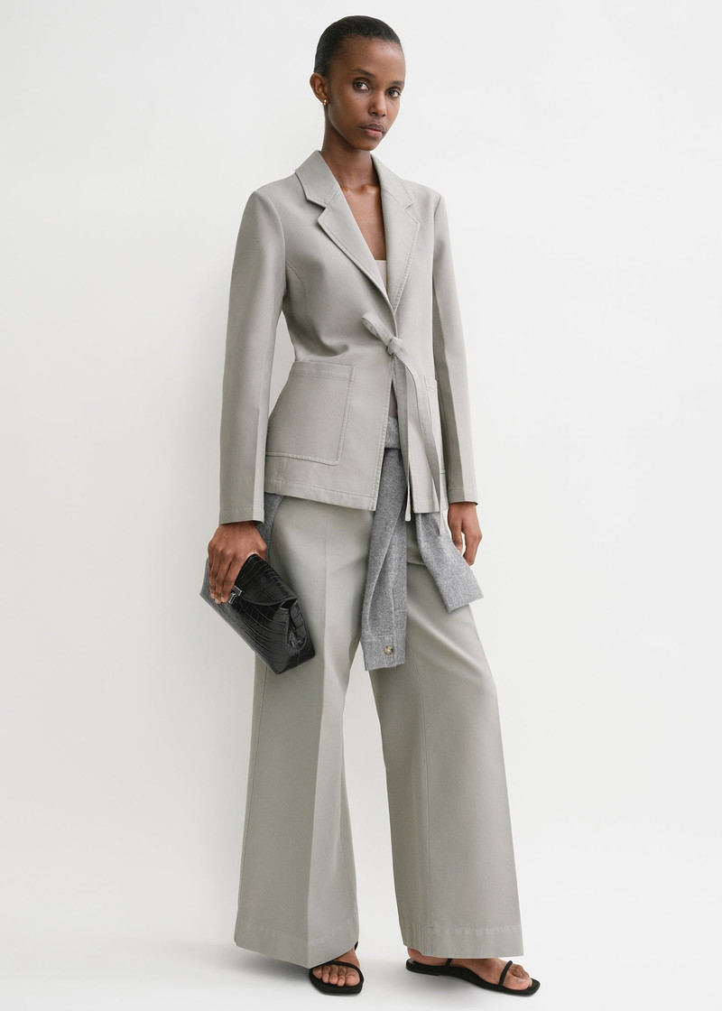 Totême Garment-dyed cotton blazer dove outlook