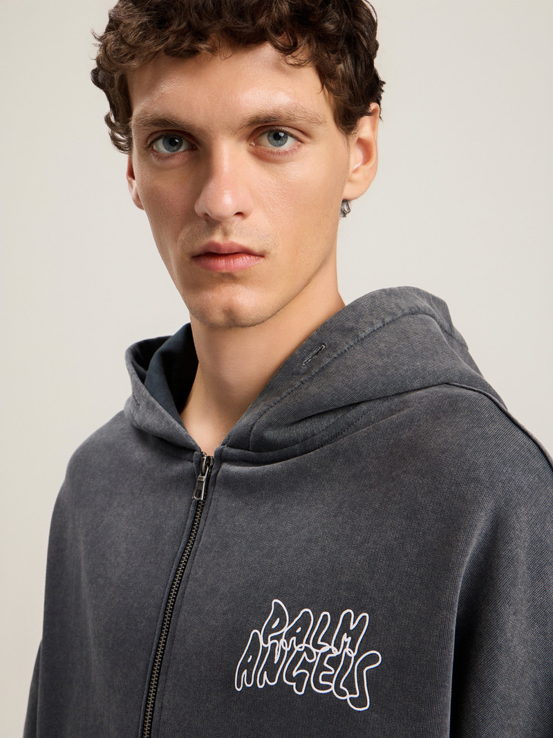 Palm Leaf Loose Zip Hoodie 5