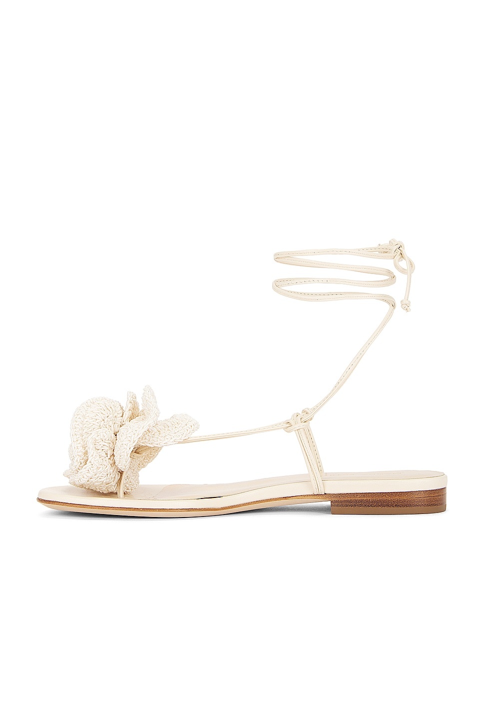 Wrap Around Flat Flower Sandal - 5