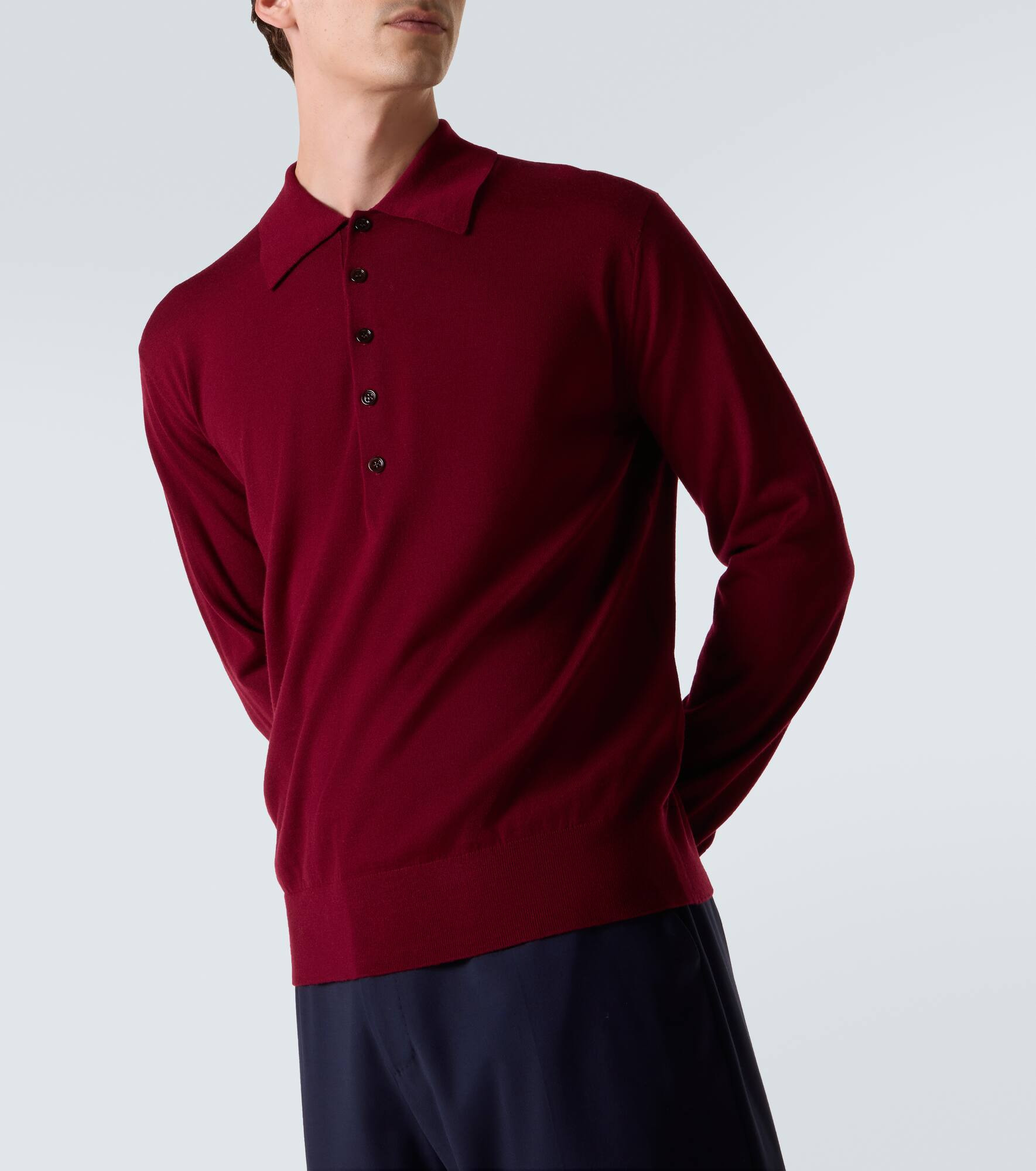 Wool polo sweater - 5