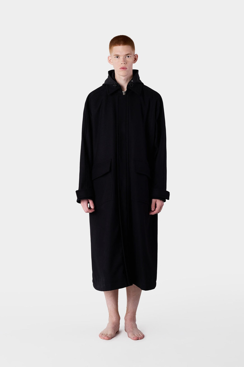 LONG CAR COAT / black 5
