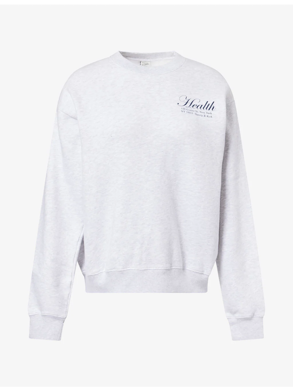 NY Health Brand-Print Cotton Sweatshirt - 1