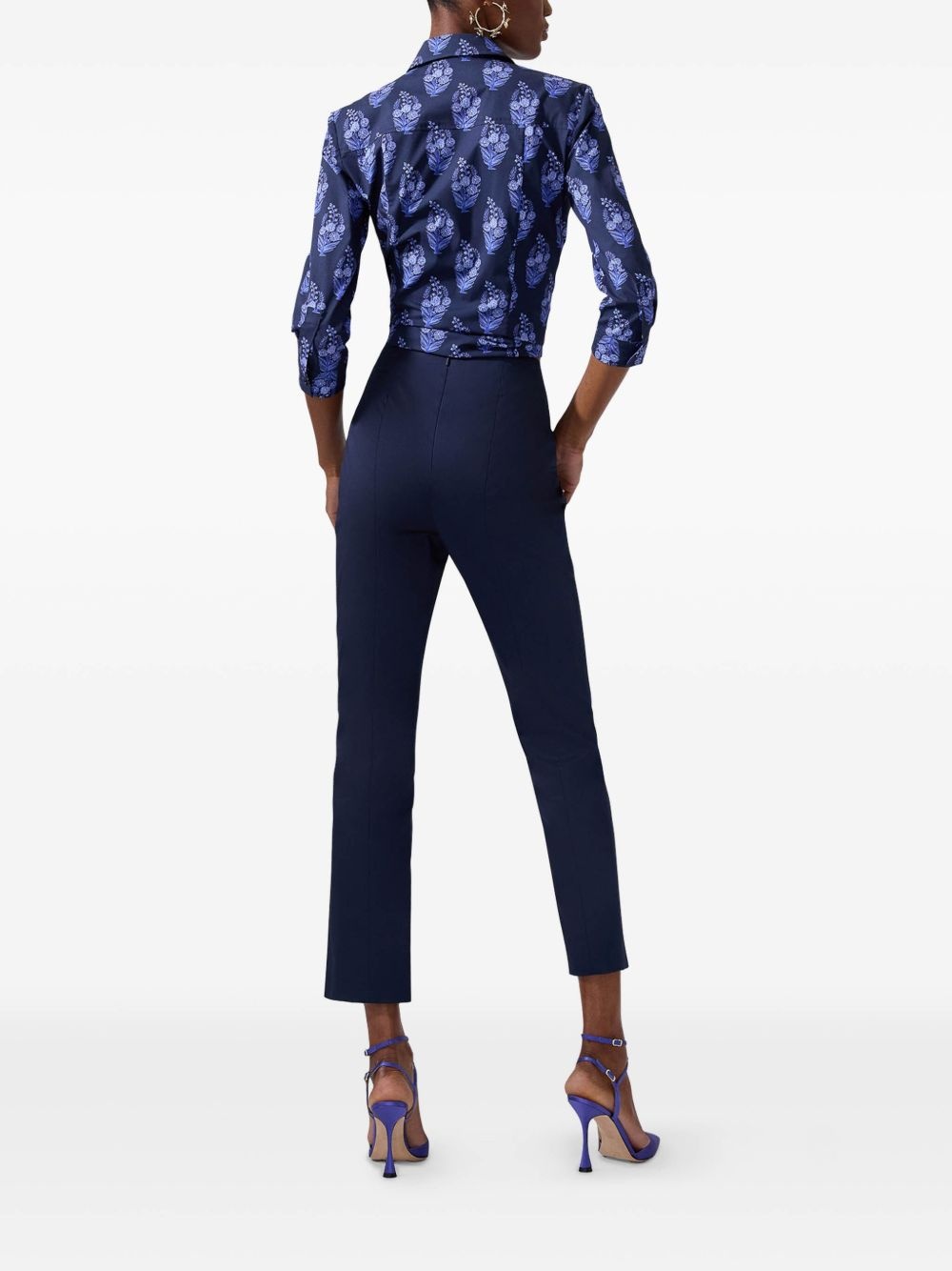 floral-print peplum-hem shirt - 3