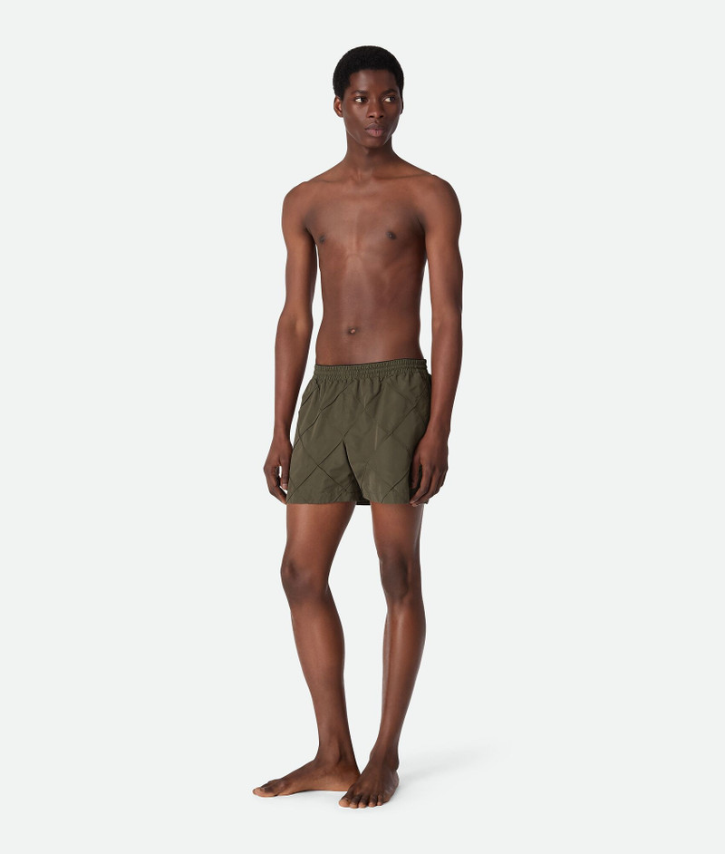 Nylon Intrecciato Pattern Swim Shorts 1