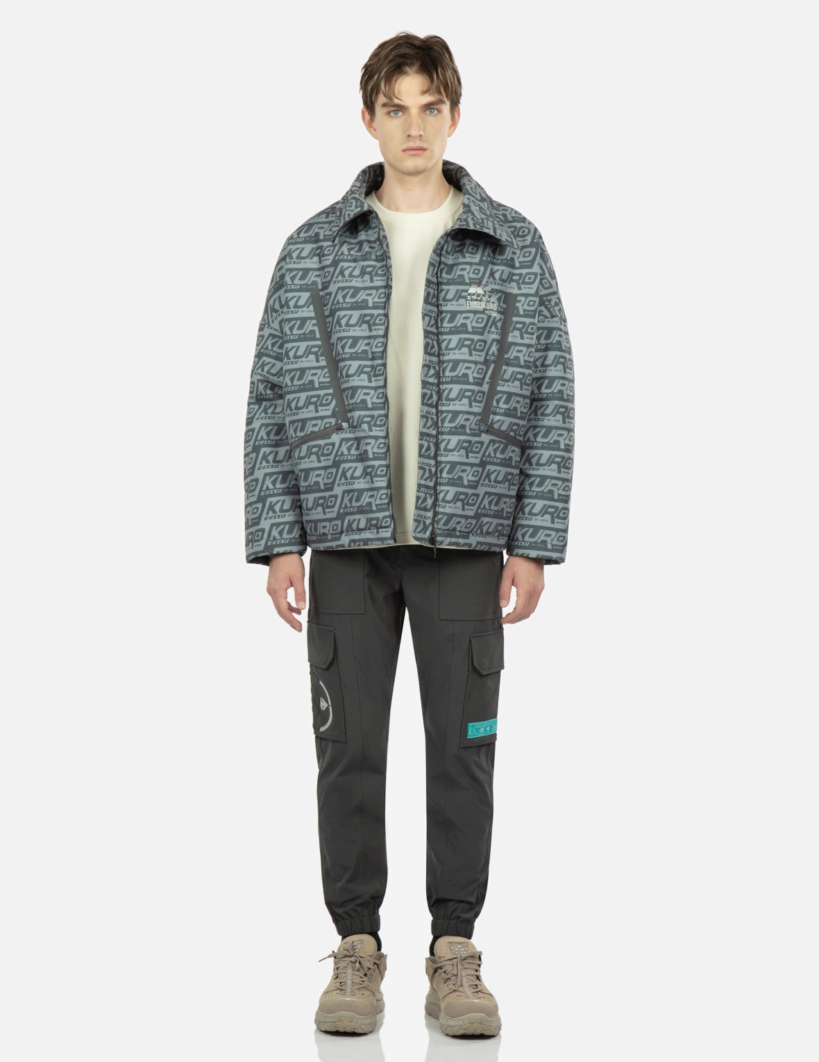 Monogram Print Padded Jacket - 5