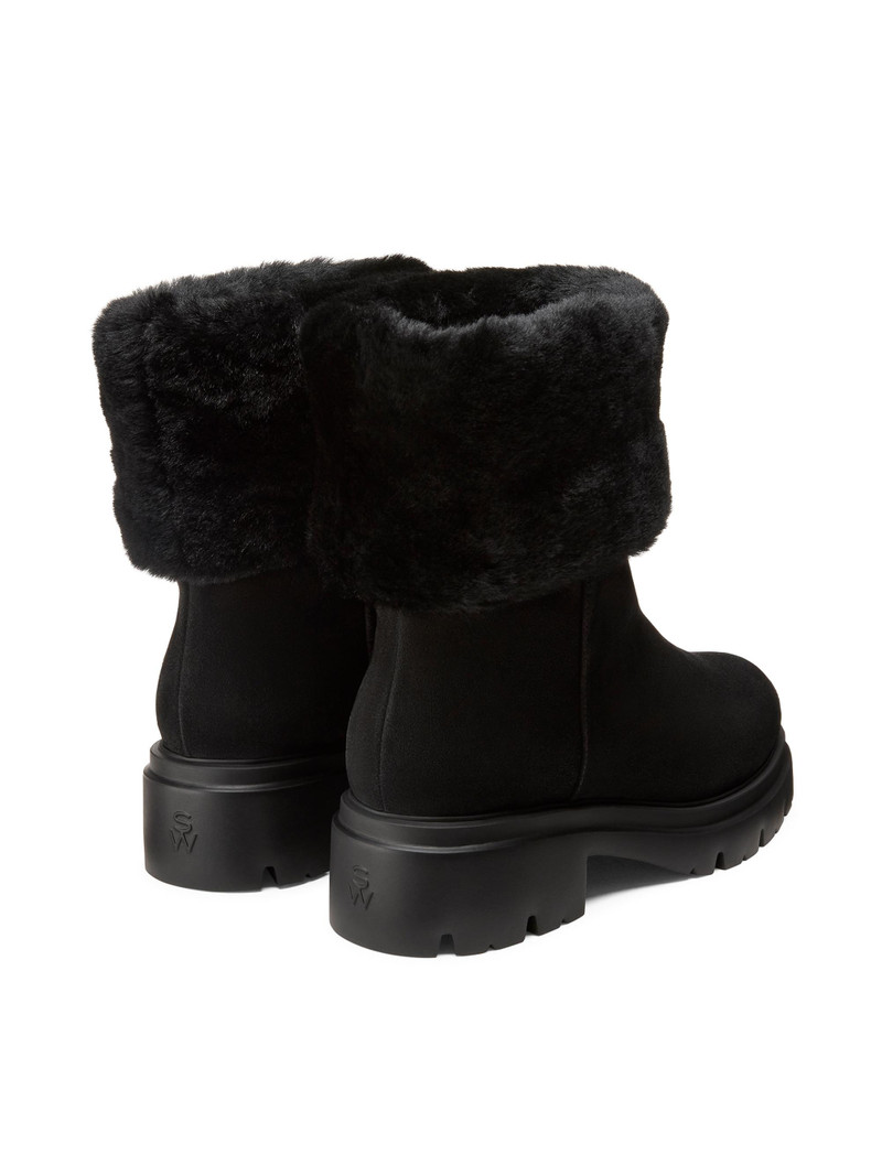 Women's Hudson 50MM Shearling Booties - Black 3