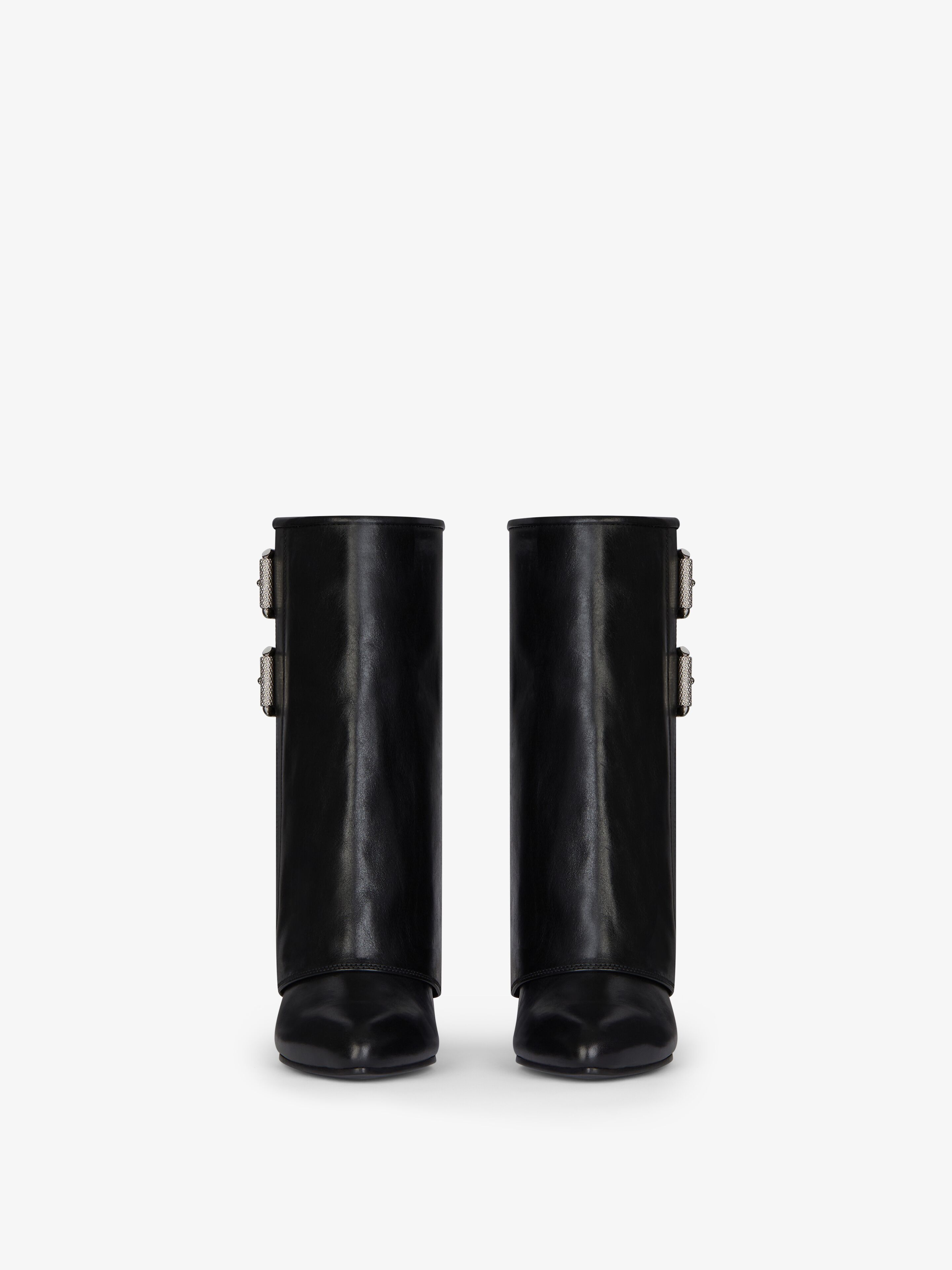 SHARK LOCK BUCKLES ANKLE BOOTS IN LEATHER - 2