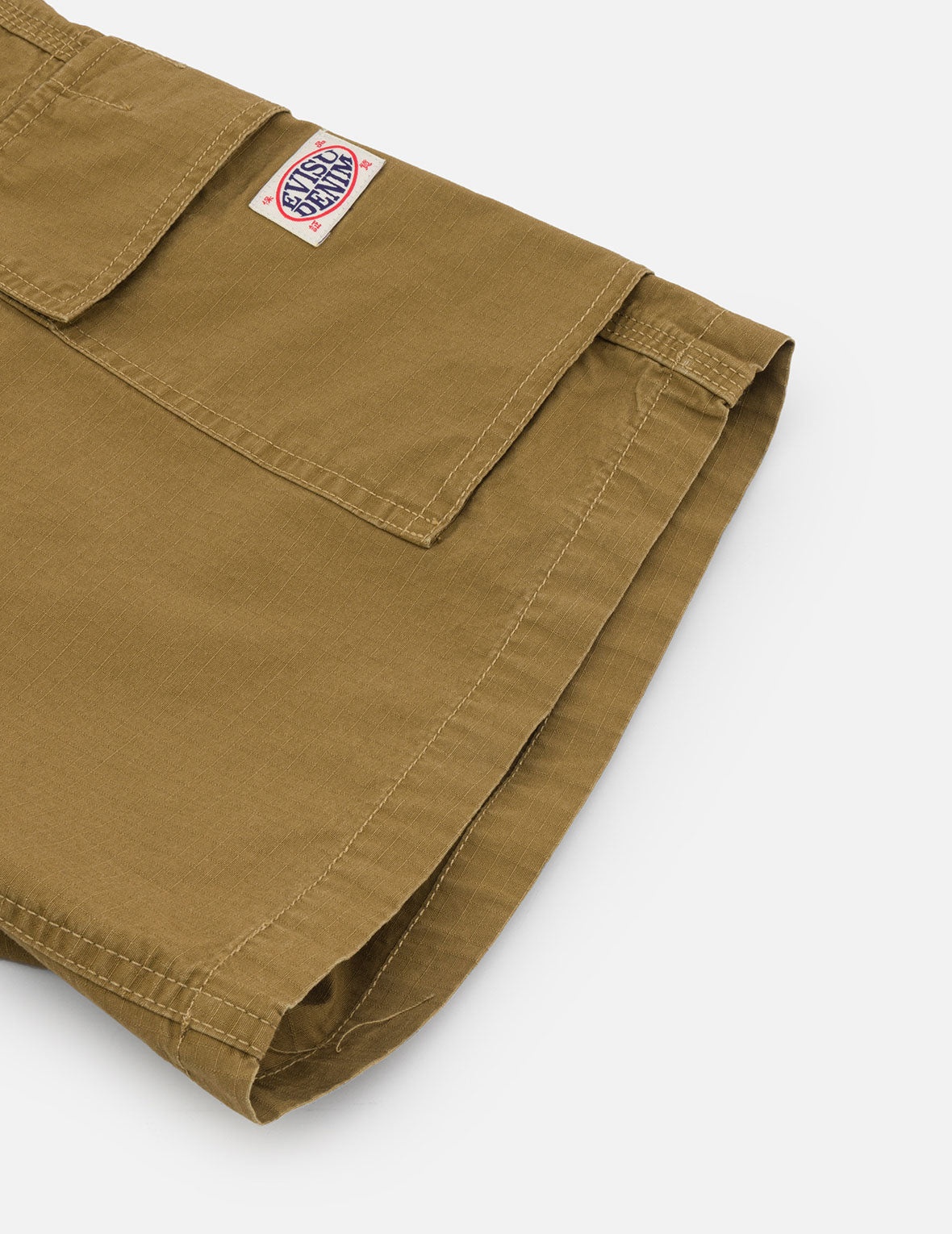 Kamon and "91" Appliqué Embroidery Regular Fit Cargo Shorts - 10