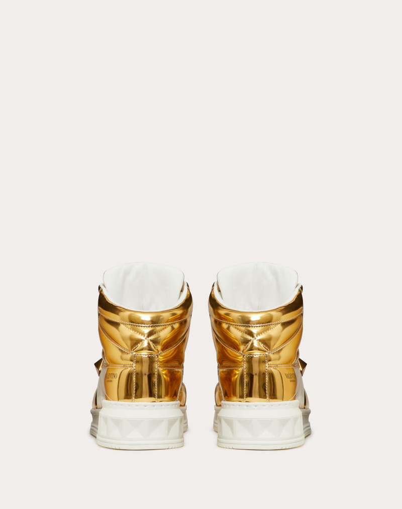 ONE STUD MID-TOP SNEAKER IN MIRROR-FINISH SYNTHETIC FABRIC 3
