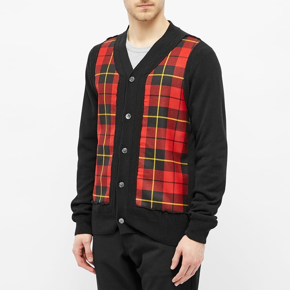 Comme des Garcons SHIRT Tartan Panel Cardigan - 4