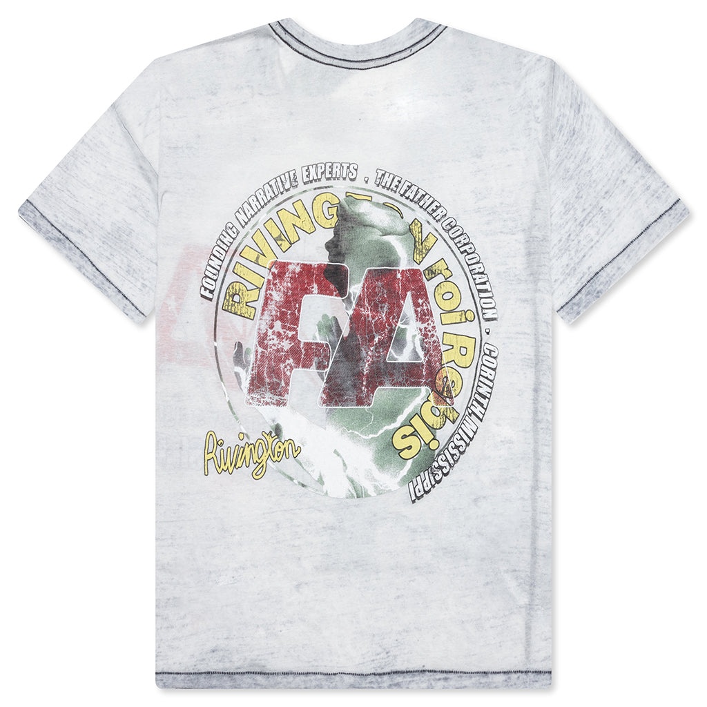 FOUNDING NARRATIVE TEE - BLUE BURNOUT - 2