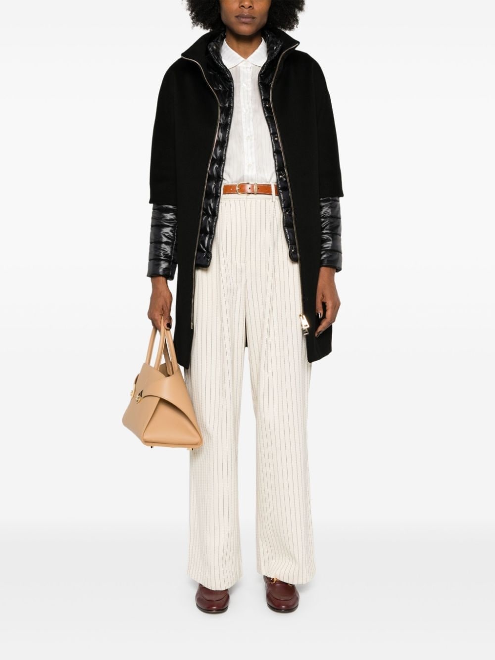 detachable-panels virgin-wool coat - 2