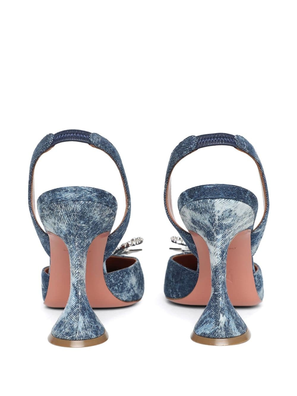 Rosie 110mm denim slingback pumps - 2