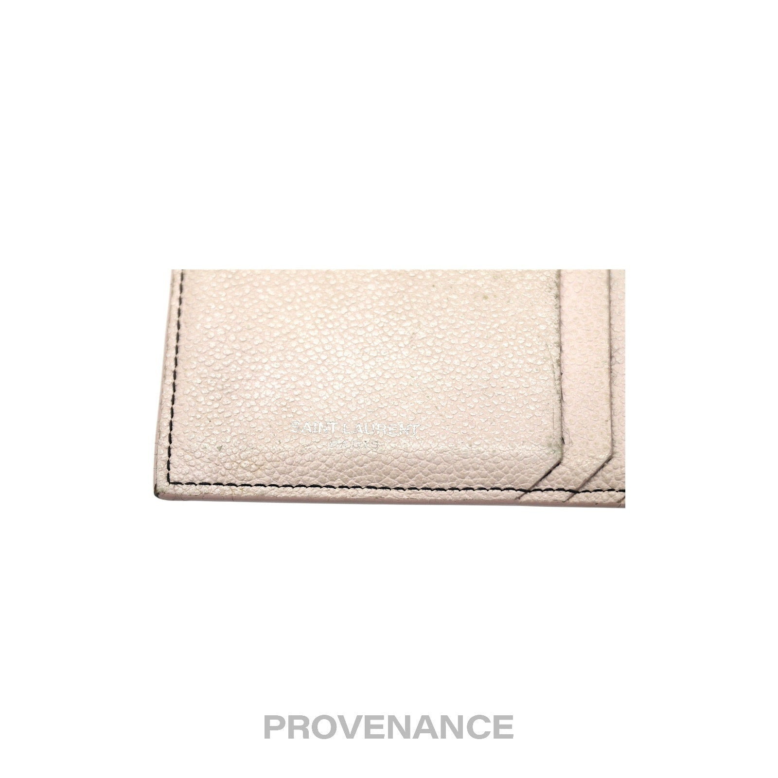 Saint Laurent Paris SLP Fragment Zip Card Wallet - Powder Pink - 7