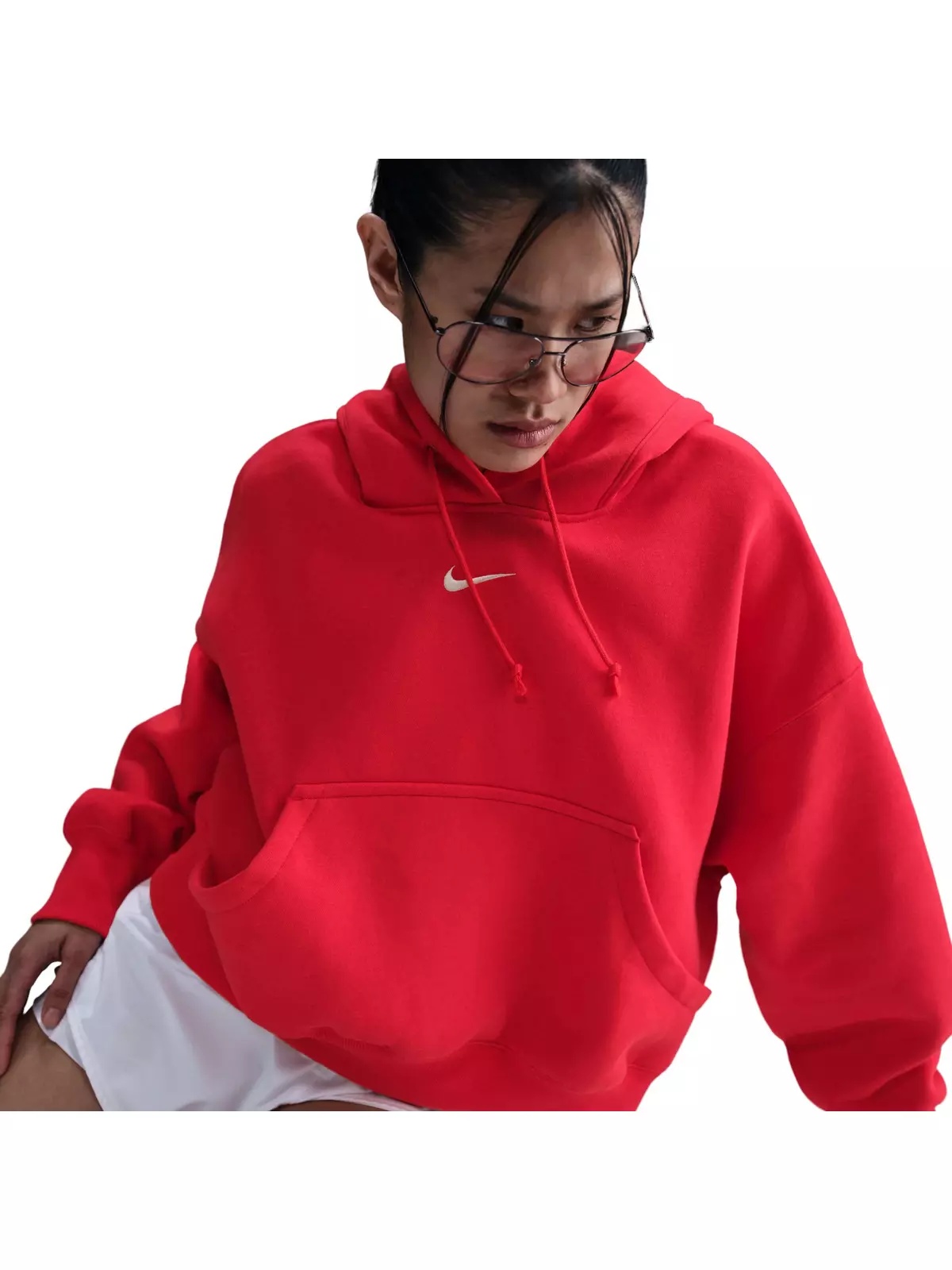 Women's Sportswear Phoenix Fleece Over-Oversized Pullover Hoodie - Red - 3