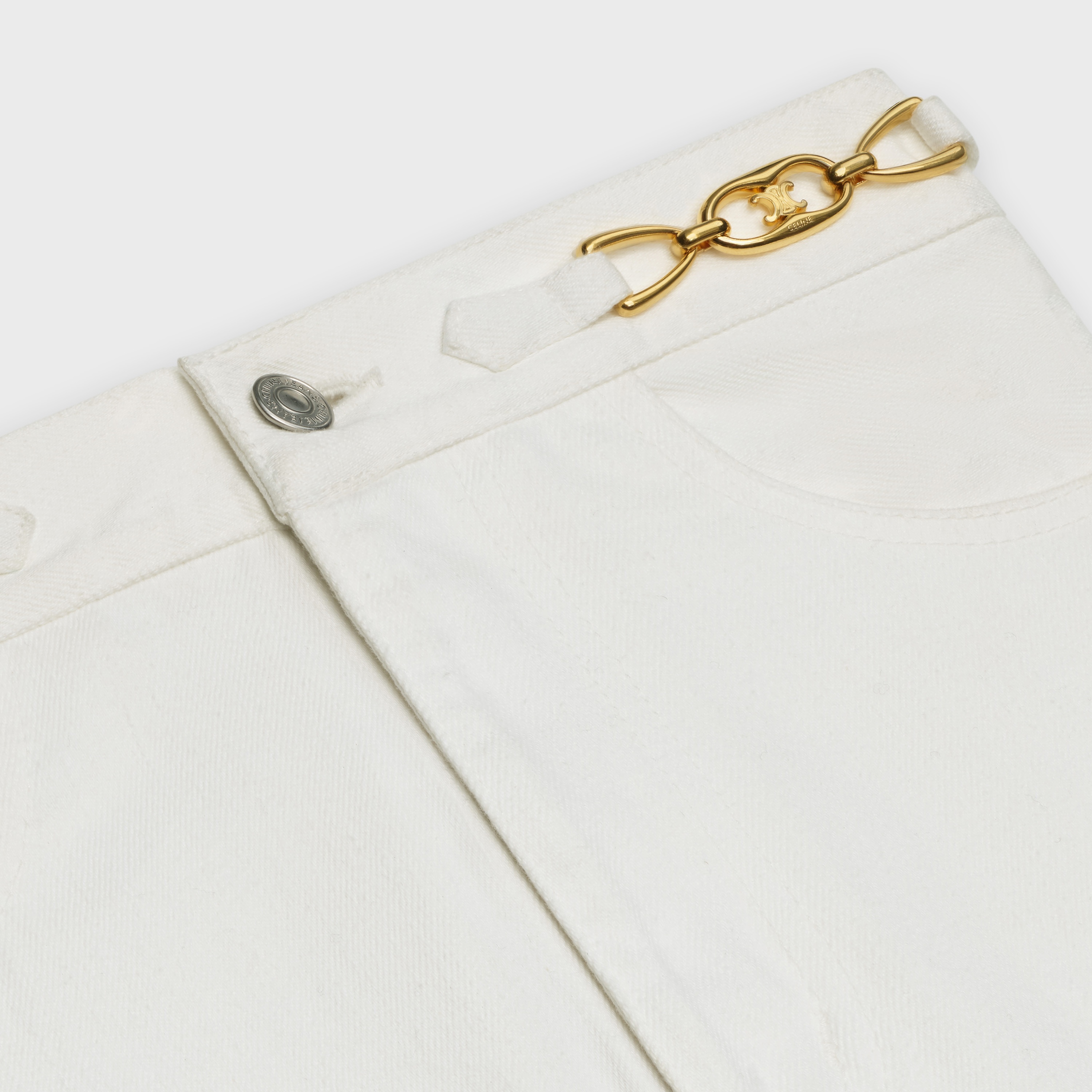 CULOTTES SIGNATURE IN WHITE DENIM - 3