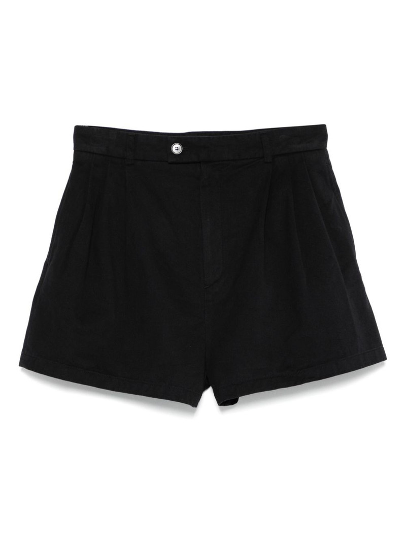 high-waisted pleated shorts 1