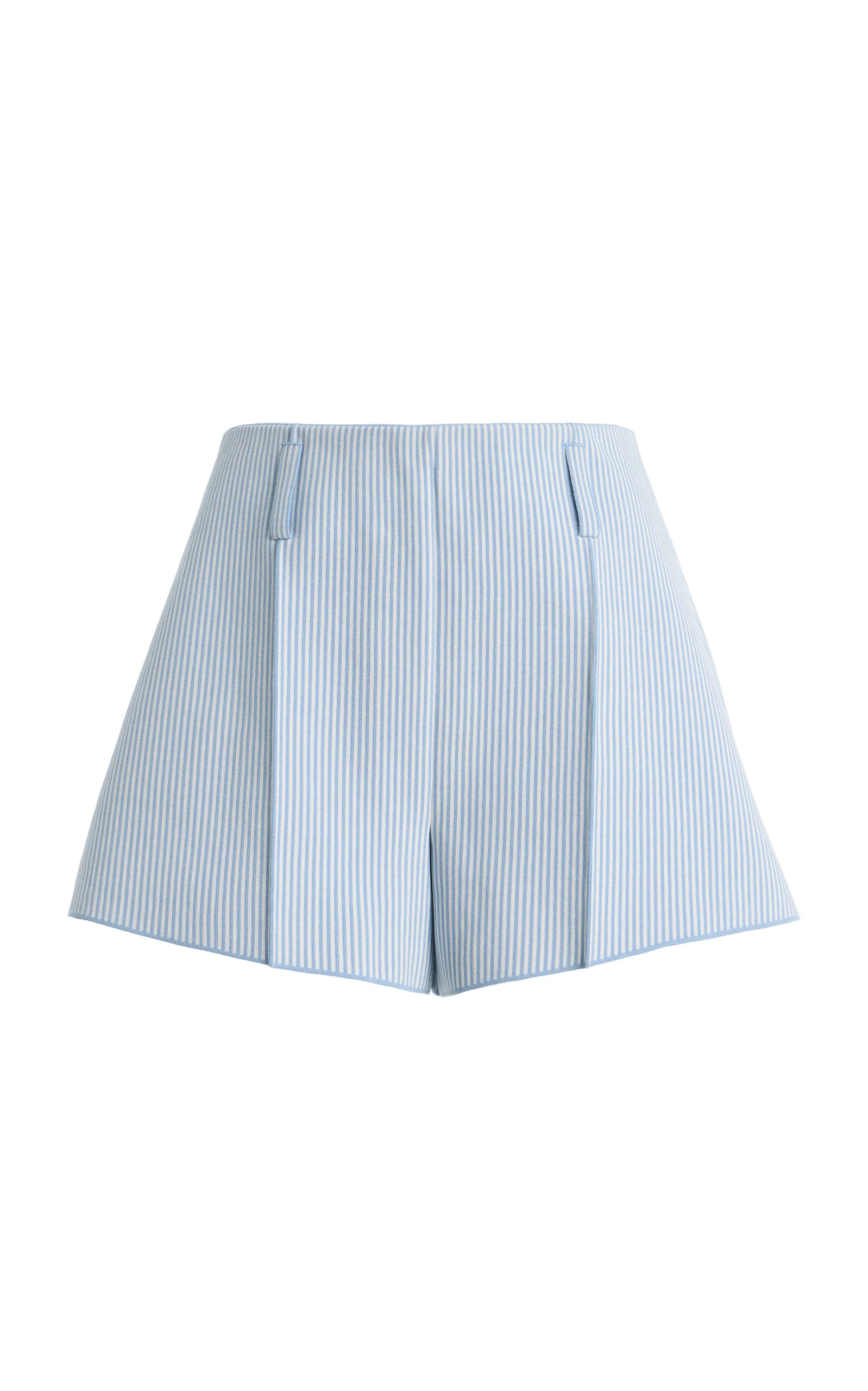 Exclusive Camilla Cotton-Blend Seersucker Shorts stripe - 1
