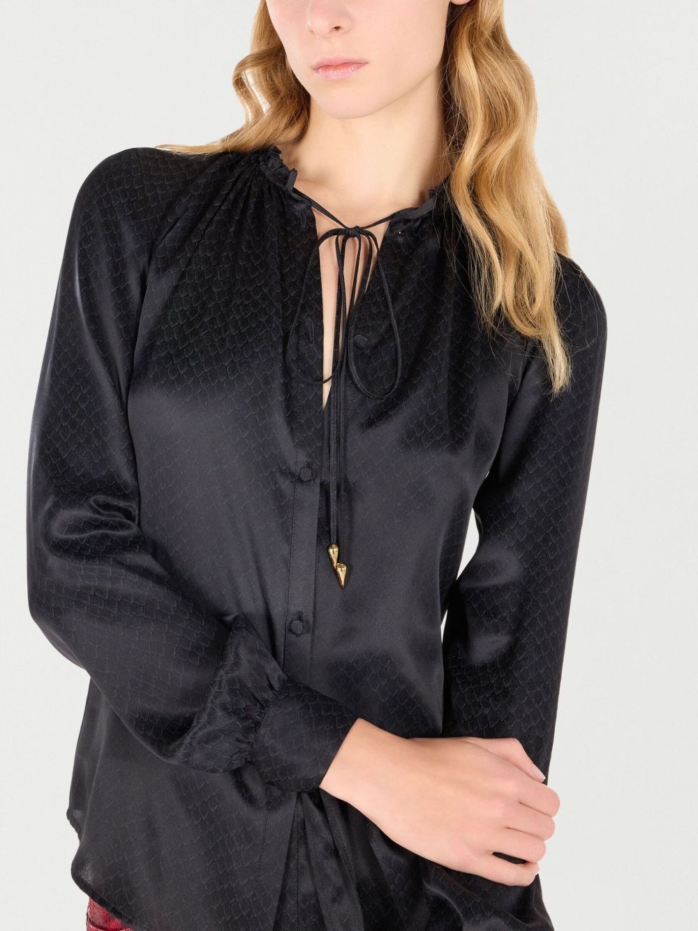snake-print blouse - 5