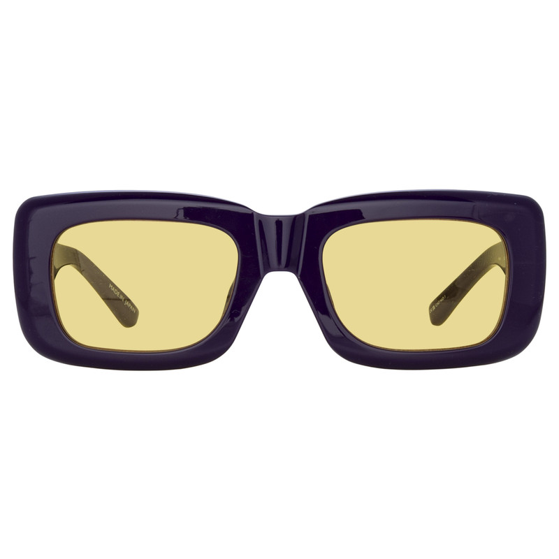 Marfa Rectangular Sunglasses in Purple and Yellow - 1