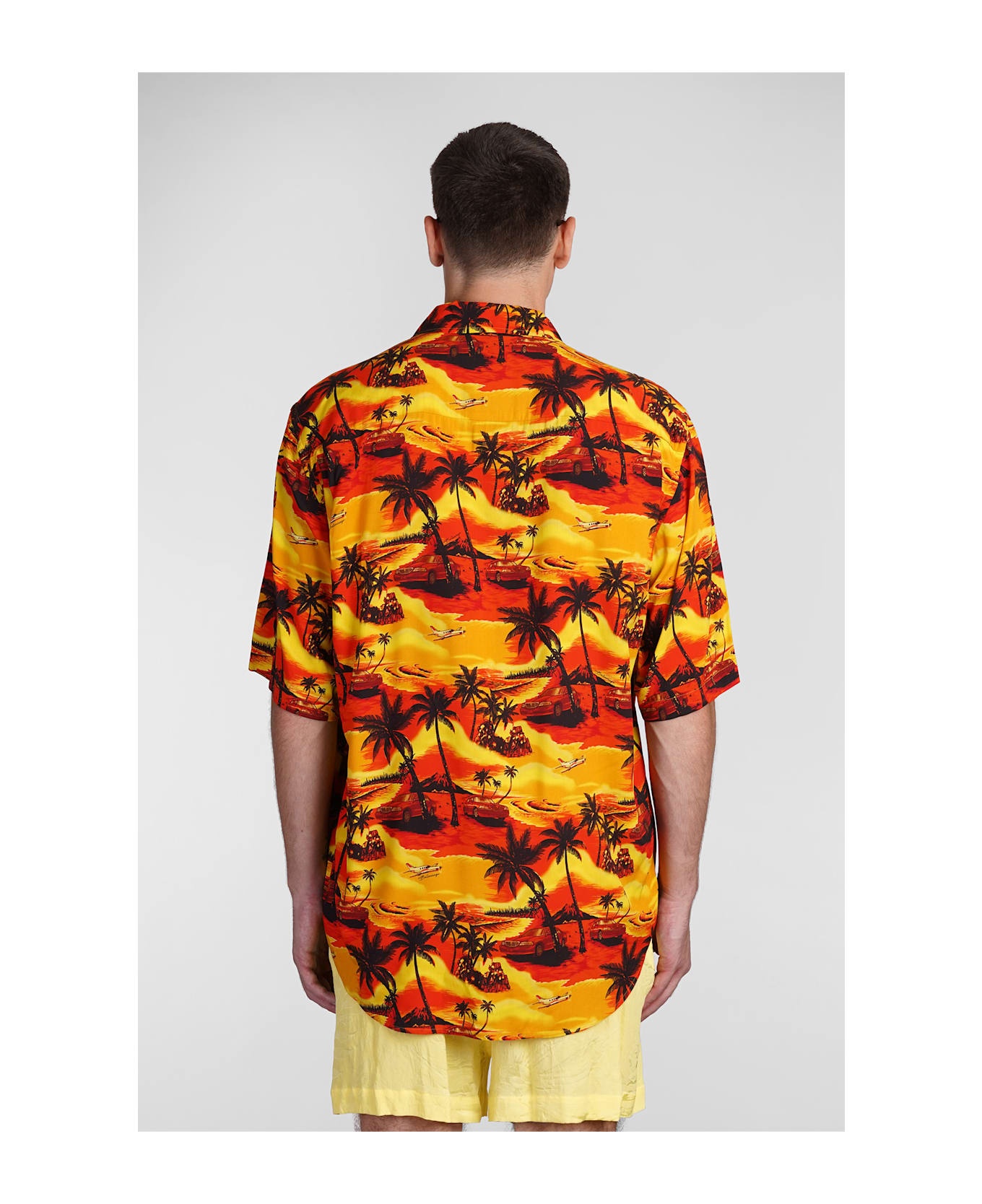 Shirt In Orange Viscose - 3
