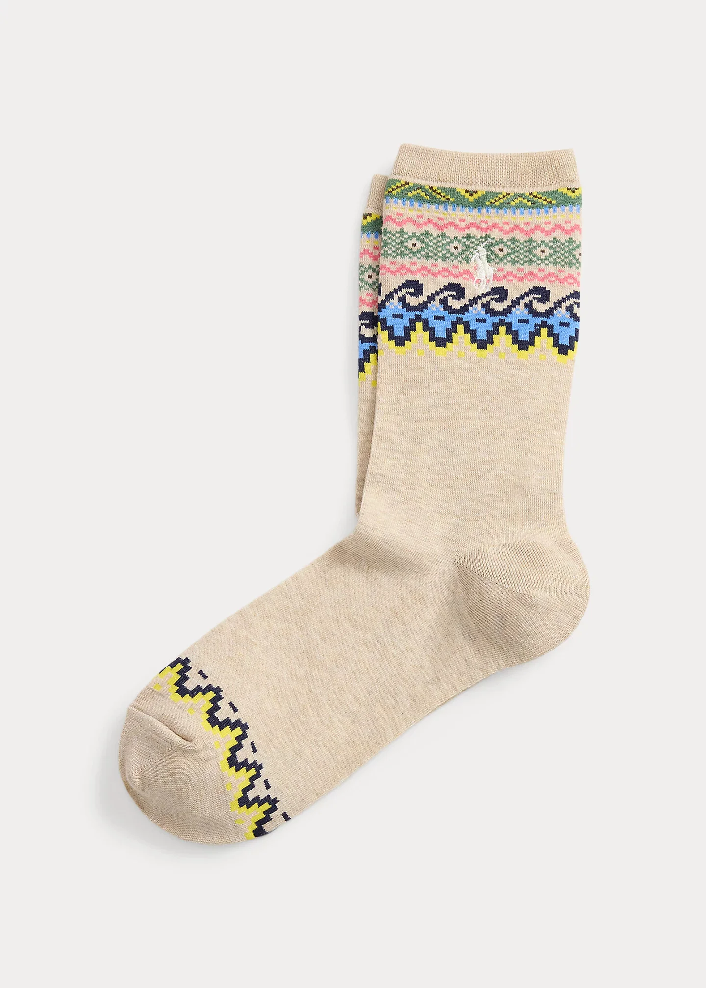 Fair Isle Crew Socks - 1