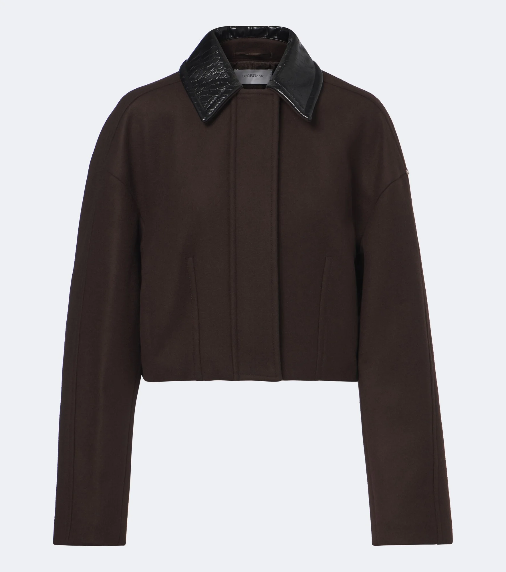 Cropped virgin wool jacket - 1
