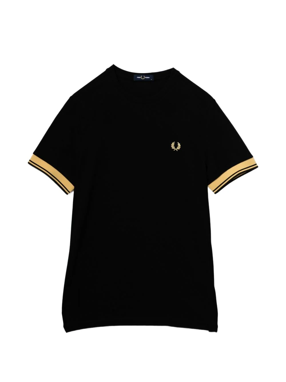 striped-sleeve T-shirt - 1