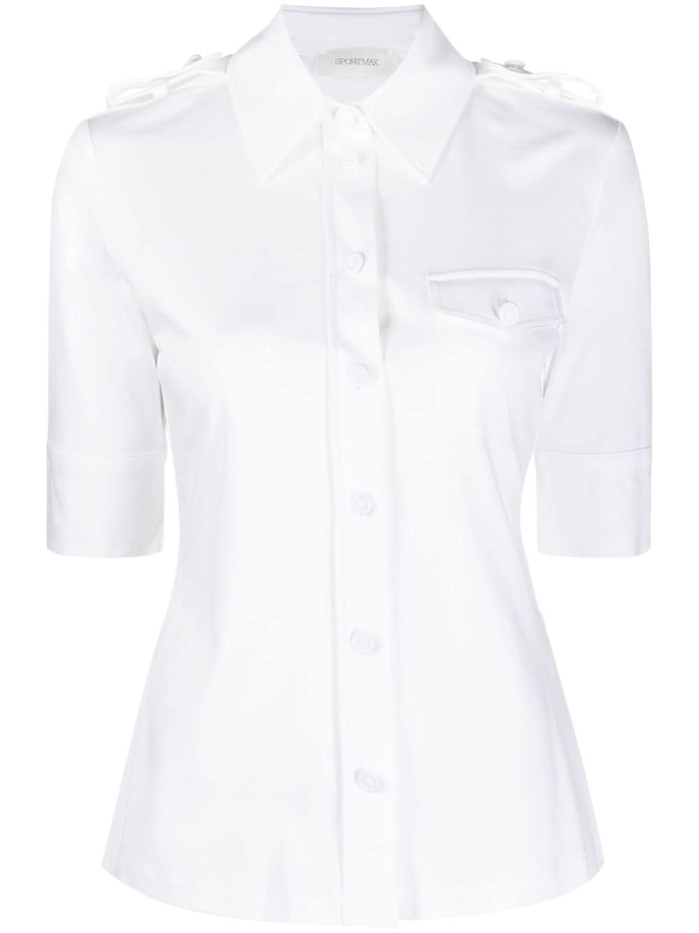 epaulettes cotton shirt - 1