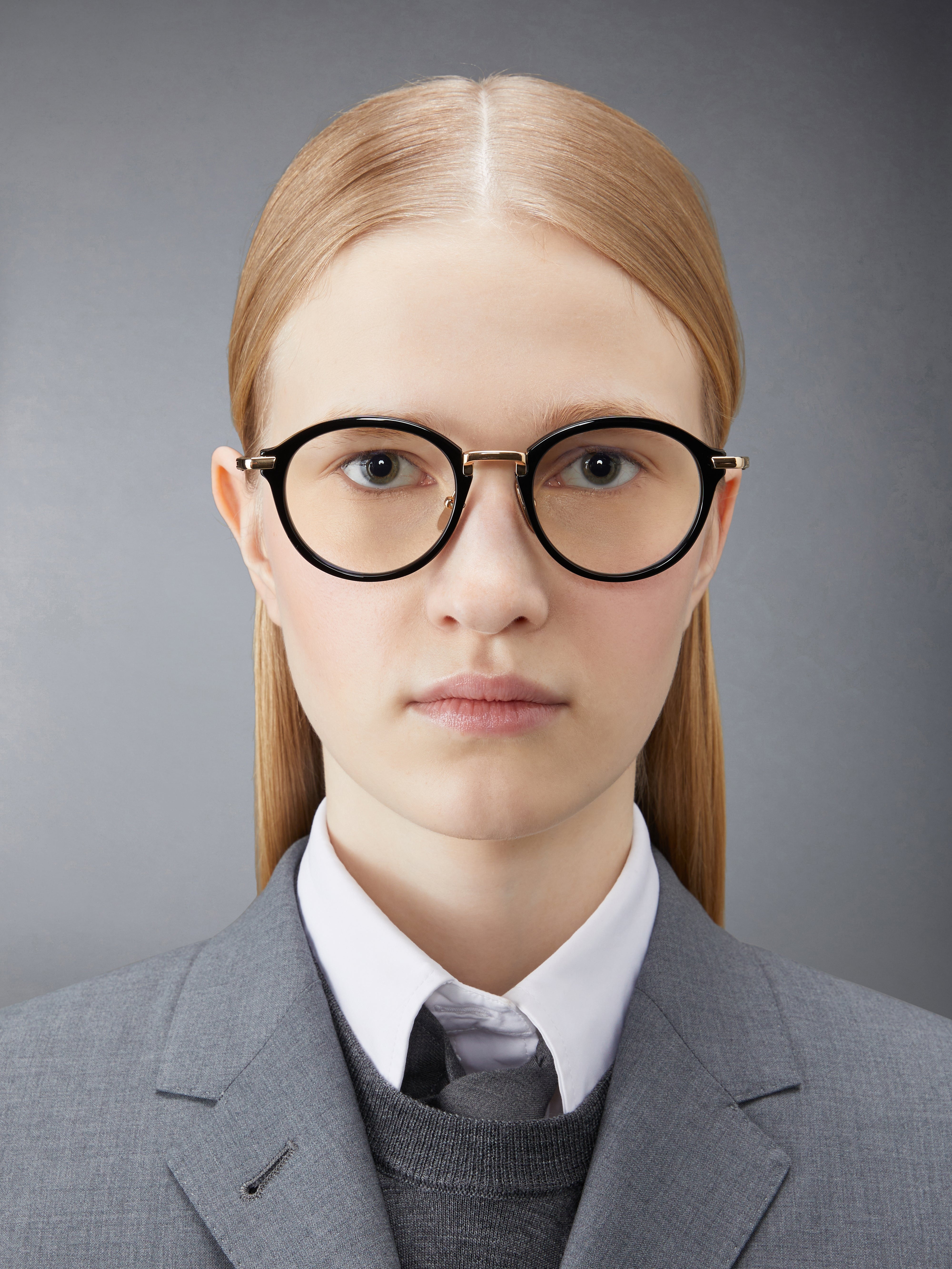 ROUND EYEGLASSES IN ACETATE AND TITANIUM - 2