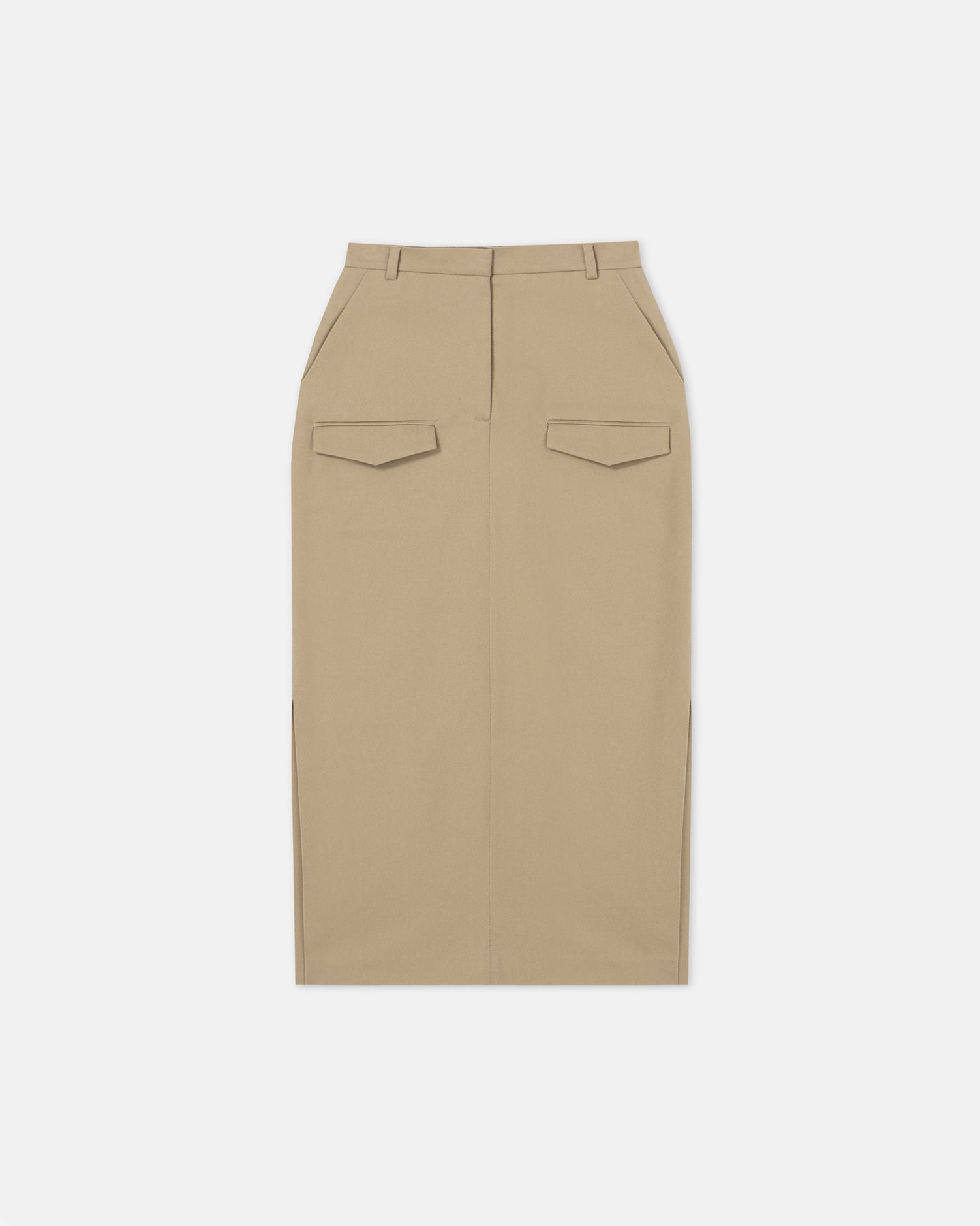 Calvary-Twill Midi Skirt - 1