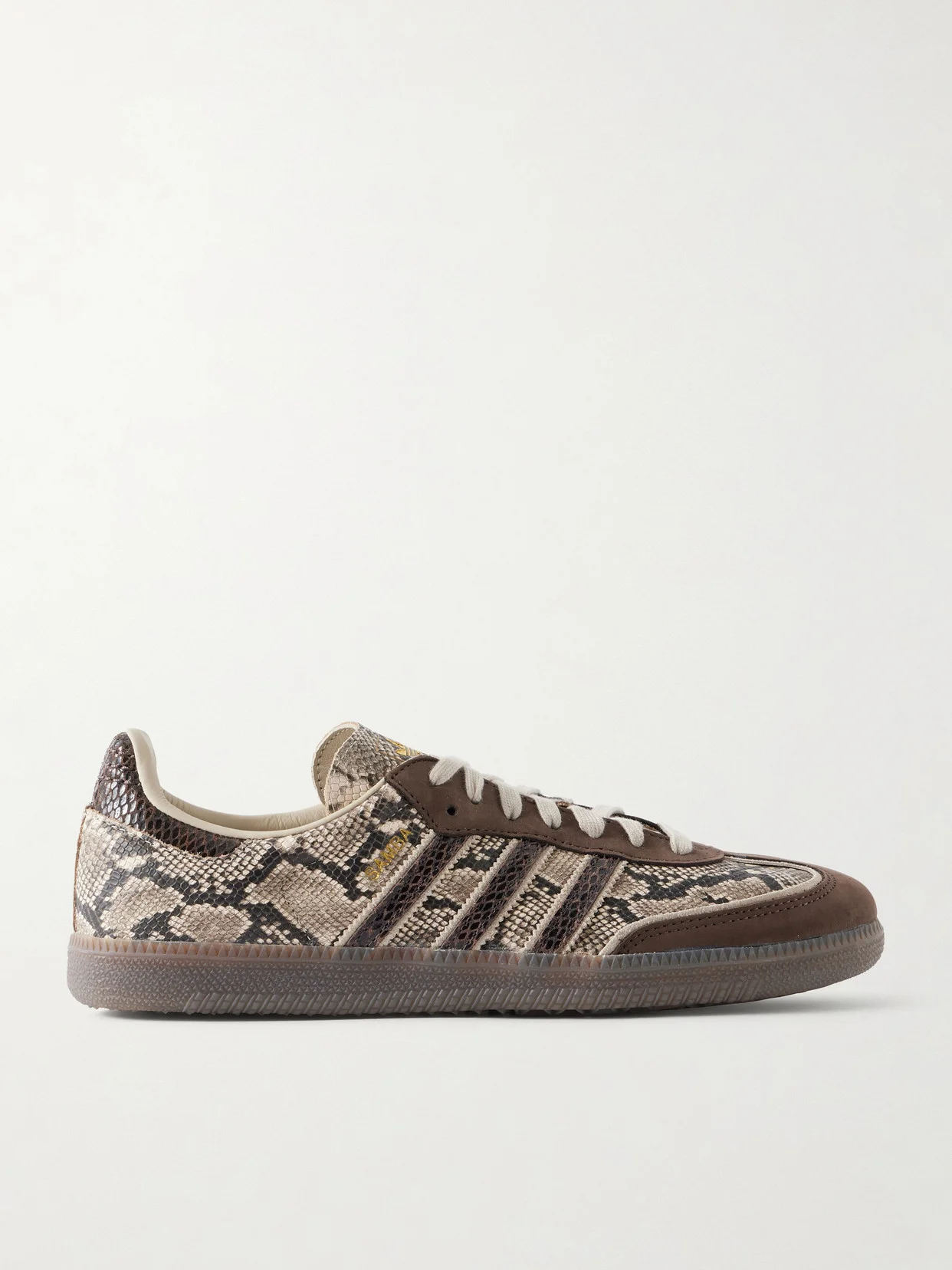 Samba Og Suede-trimmed Snake-effect Leather Sneakers - 1