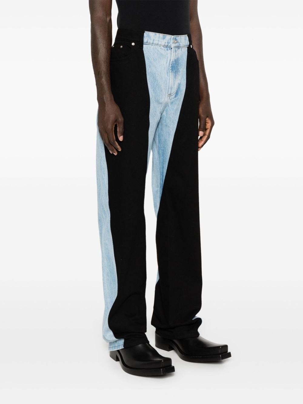 colourblock straight-leg jeans - 3