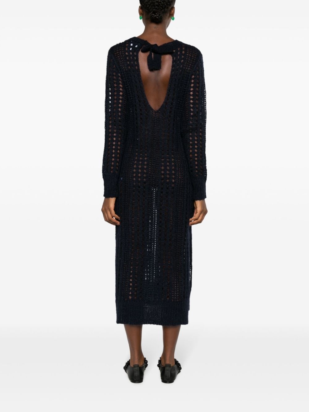 open-knit mohair-blend dress - 4