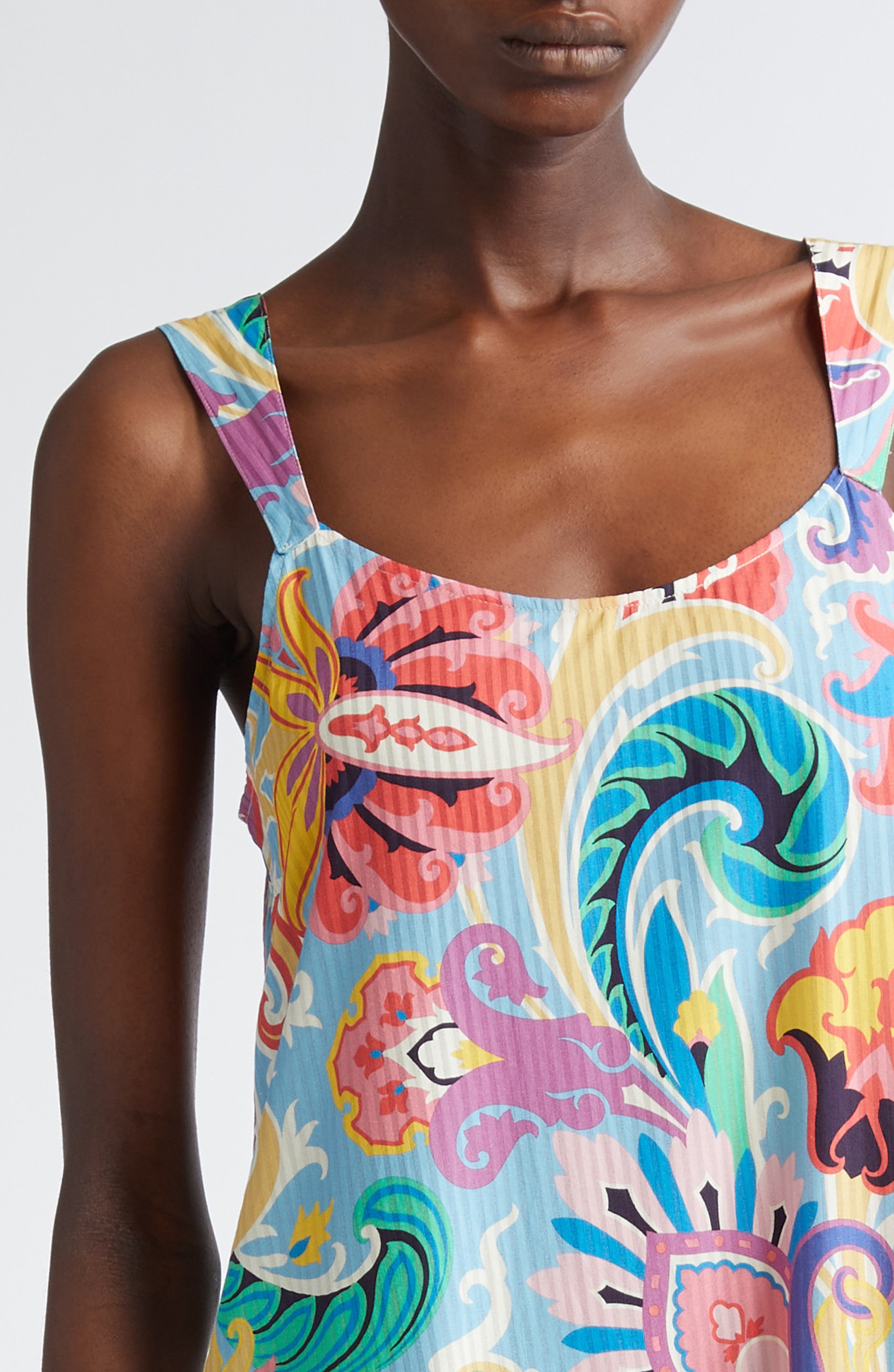 Etro Paisley Maxi Dress in Stampa F.do Blue at Nordstrom - 4