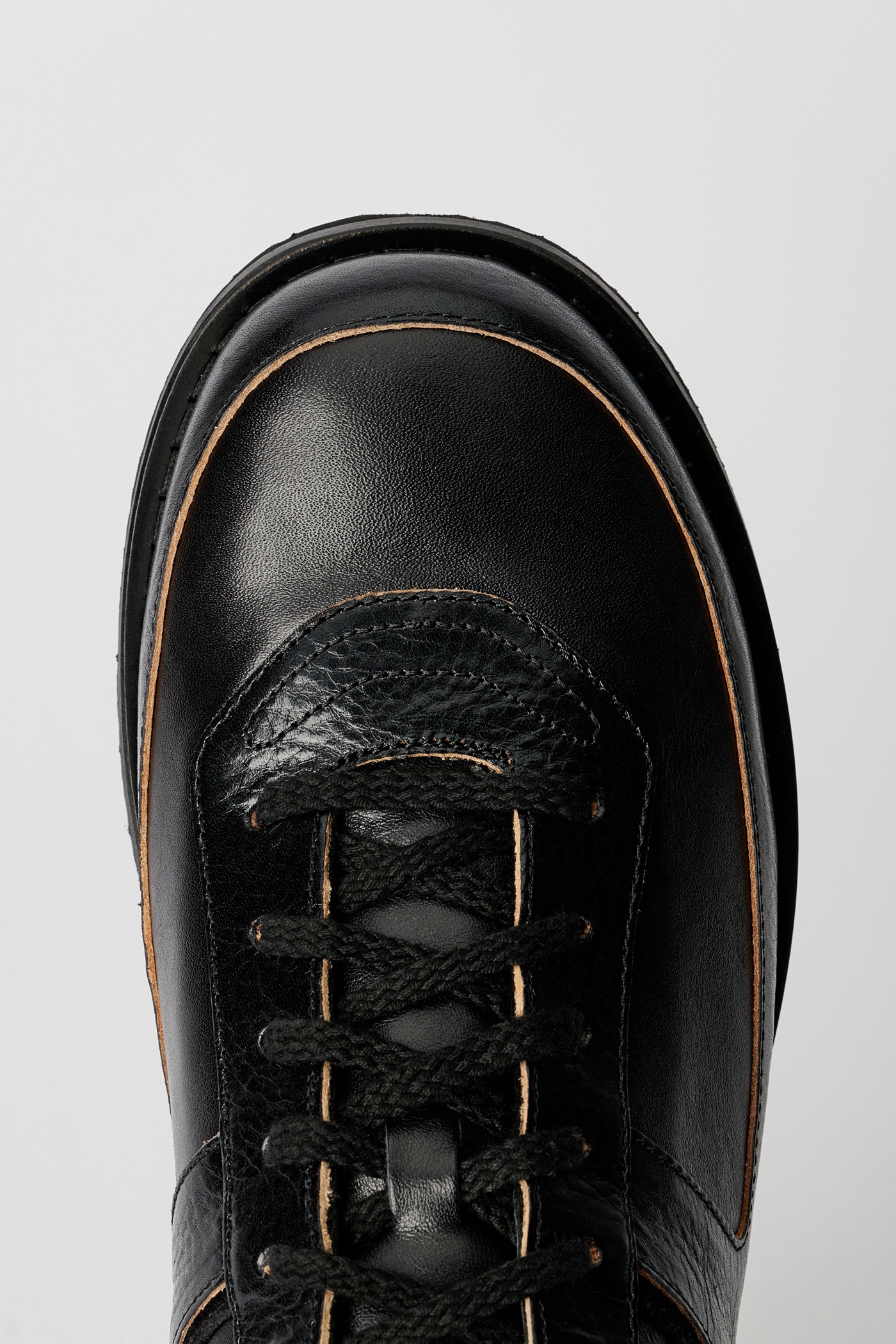 Our Legacy Ten Pin Shoe Black Strike Leather | REVERSIBLE