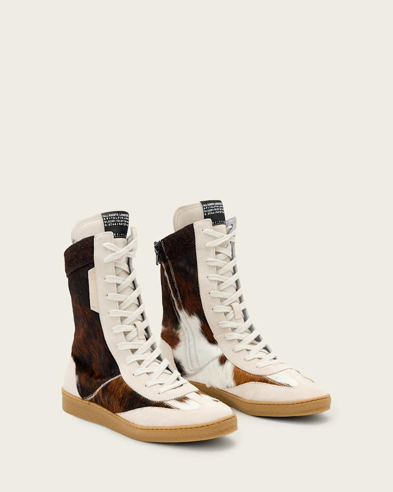 ALLSAINTS LOUISE COWHIDE HIGH TOPS outlook