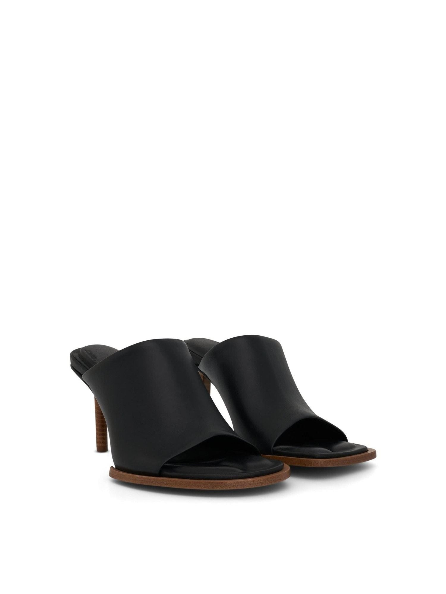 Carre Geometric Mules in Black - 2